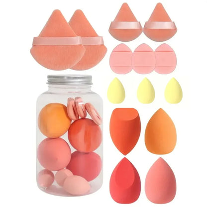 12/14PCS Makeup Sponge Set – Cosmetic Blender Beauty Eggs & Mini Finger Puffs for Foundation