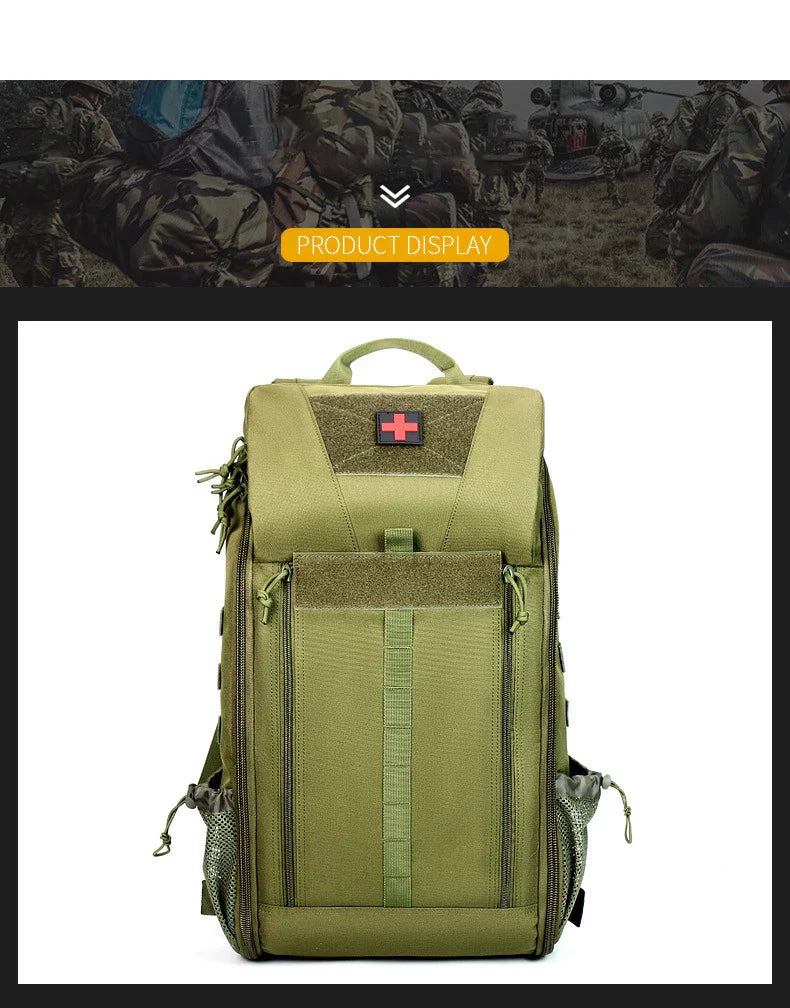 Tactical Outdoor Medical Backpack – Large Capacity Emergency & Camping Bag