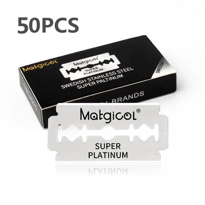 30/50/100pcs Double Edge Razor Blades – Professional Men's Safety Razor Blades for Shaving & Barber Beard Trimming