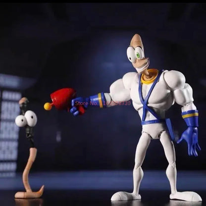 Genuine Earthworm Jim 2.0 PDNA 1/12 Scale Psy-Crow & Bob The Killer Action Figures – Collectible Worm Body Toys & Gifts