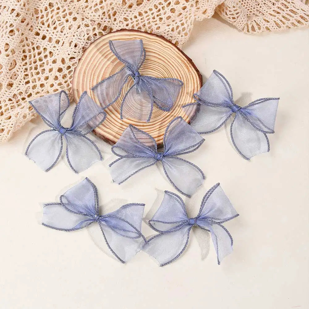 6Pcs White Lace Bow Hair Clips for Baby Girls – Lovely Bowknot Hairpins, Barrettes, Kids Hairgrips, Korean Headwear Accessories