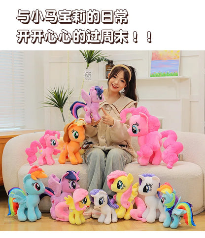 My Little Pony Rainbow Dash & Applejack 28cm Plush Toy – Soft Stuffed Animal Gift