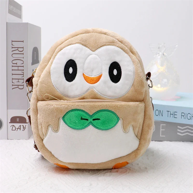 New Pokémon Plush Bag — Pikachu, Mimikyu, Gengar, Lucario, Rowlet, Eevee, Snorlax Soft Stuffed Toy Shoulder Backpack