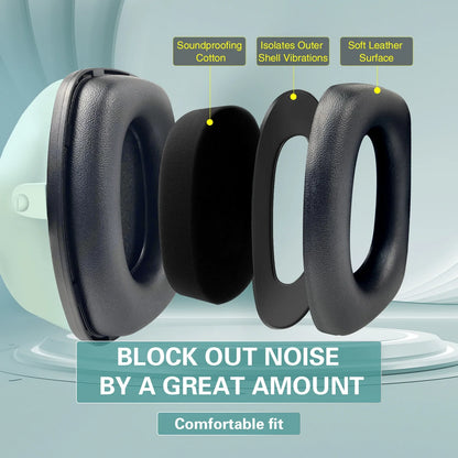 Adjustable Noise Reduction Ear Muffs NRR 28dB – SK-06P Hearing Protection Ear Defenders for Work, Mowing & Industrial Use