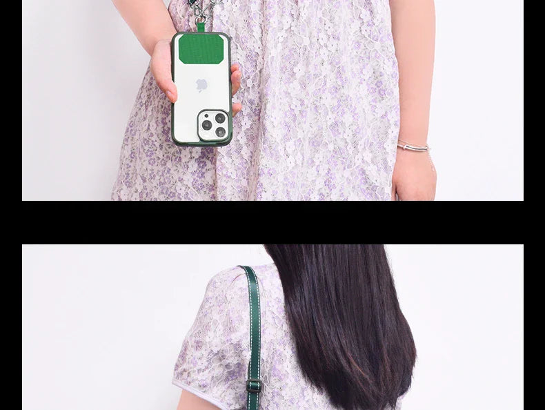 Simplicity Crossbody Cell Phone Lanyard – Adjustable Neck Strap with Universal Clip Gasket, Anti-Lost Mobile Phone Lanyard