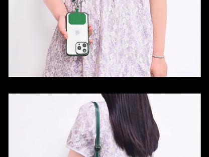 Simplicity Crossbody Cell Phone Lanyard – Adjustable Neck Strap with Universal Clip Gasket, Anti-Lost Mobile Phone Lanyard