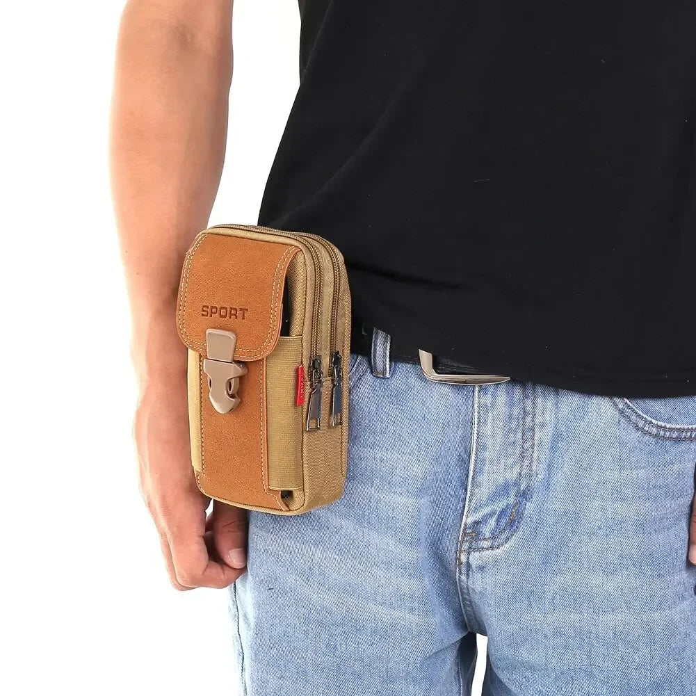 Unisex Belt Pouch Mobile Phone Bag – Molle Waist Bag, Small Tactical Duty Belt Backpack & Card Holder for Men
