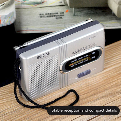 BC-R21 Mini AM/FM Radio — Battery-Operated Portable Receiver with Best Reception for Home, Running & Walking