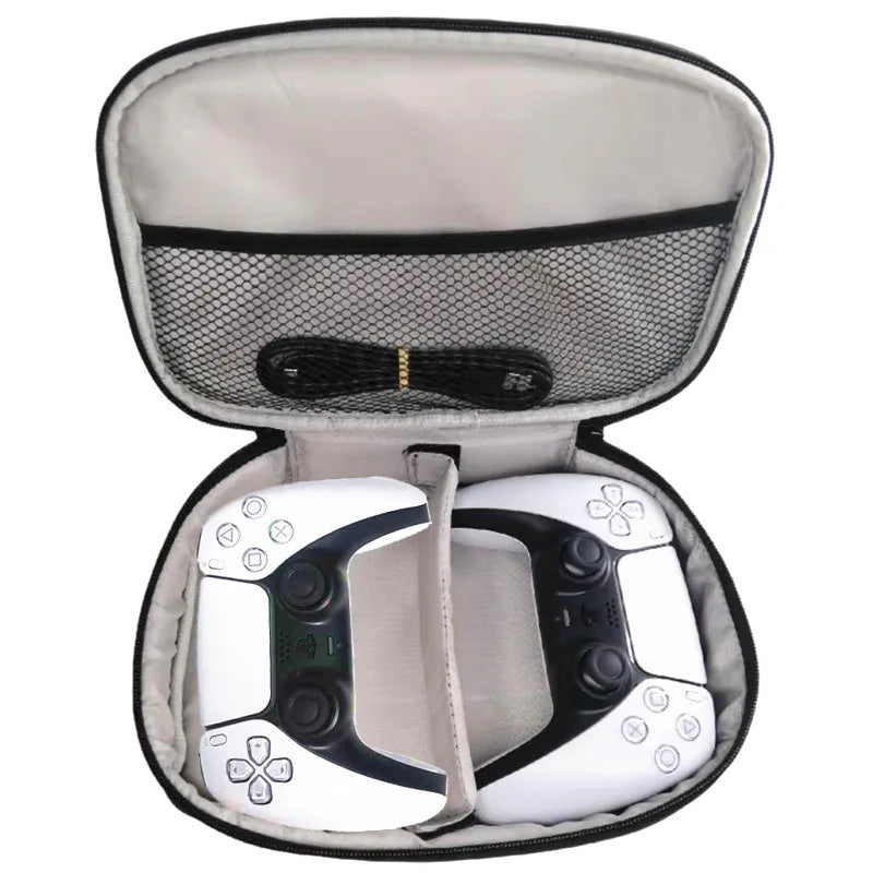 Portable Dual PS5 Game Controller Bag – Protective Carrying Case for PlayStation 5 Gamepad & Accessories