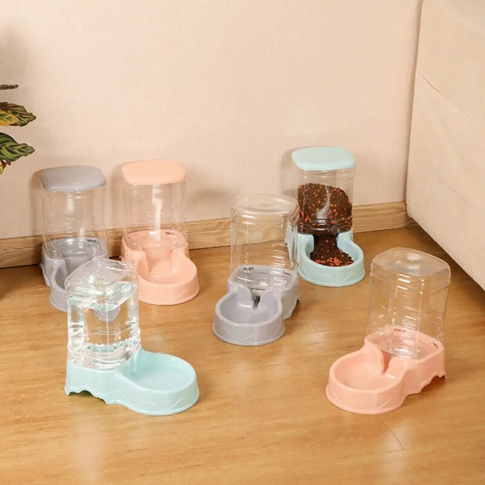 3.8L Automatic Pet Feeder & Water Fountain – Large Cat & Dog Food Dispenser