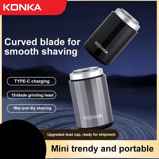 2024 New Type-C Rechargeable Mini Electric Shaver – Waterproof, High-Speed, Long-Endurance Wet & Dry Shaving Device