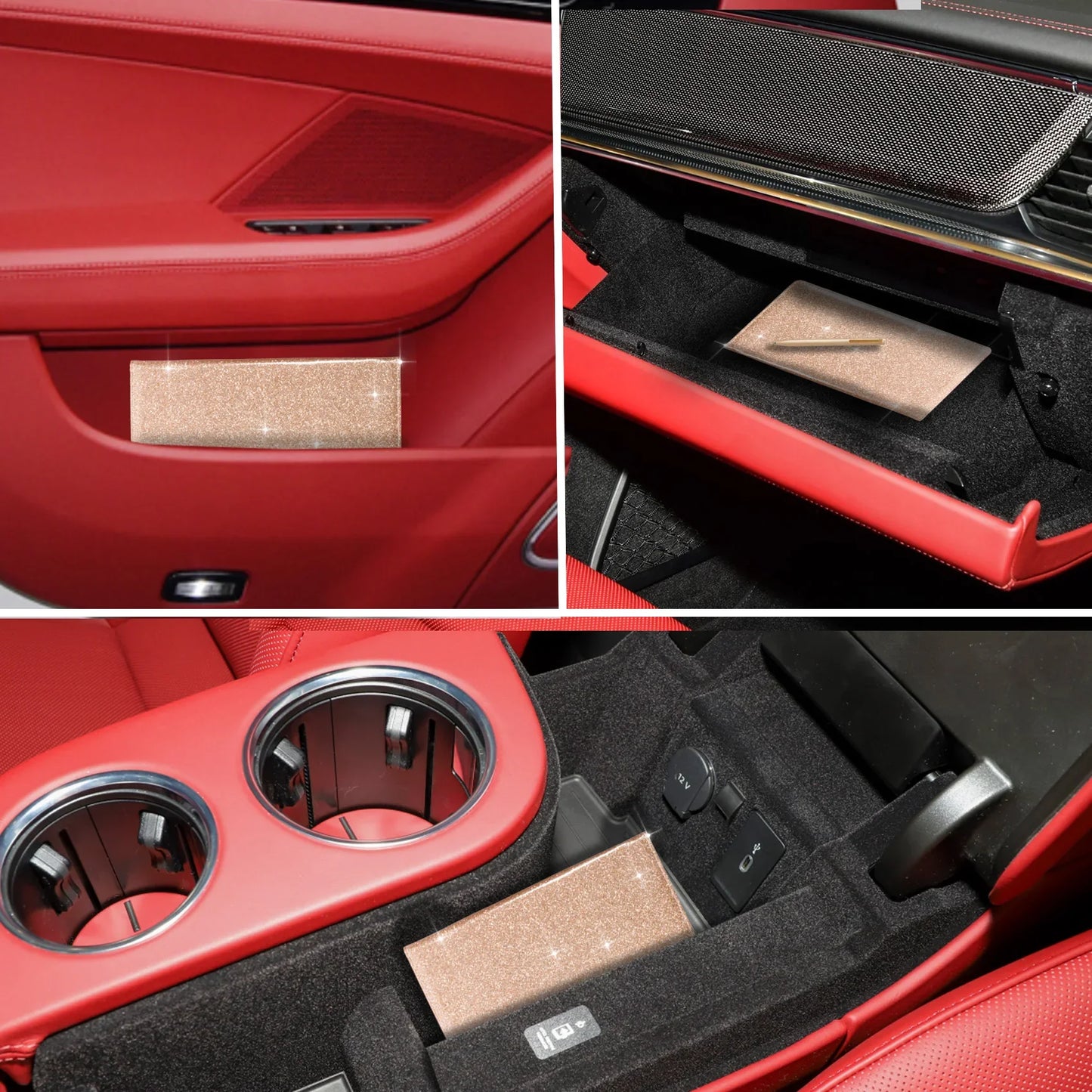 Car Registration & Insurance Card Holder — Vehicle License Document Organizer for Glove Box Compartment