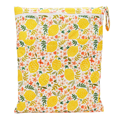 Sigzagor Wet & Dry Baby Diaper Bag – Waterproof Reusable Washable Nappy Bag with Double Zippers