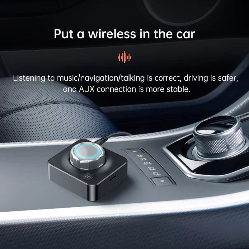 Bluetooth 5.0 Audio Receiver Wireless Adapter | 3D Stereo Music, TF Card, RCA & 3.5mm AUX for Car, Speaker, Amplifier, Headphones