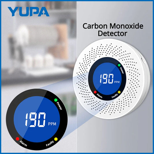 New Standalone Carbon Monoxide Detector - CO Alarm with Screen Display, Battery Powered, CE Certified for Home, Kitchen, Office Use