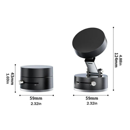 Vacuum Adsorption Magnetic Phone Mount – Double-Sided Hands-Free Magnetic Holder for Car, Gym, Mirror, Smooth Surfaces