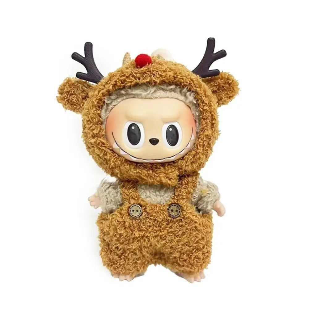 17cm Mini Plush Doll Clothes – Outfit Accessories for Kpop EXO Labubu Idol Dolls, Sitting Party Clothing, DIY Gift