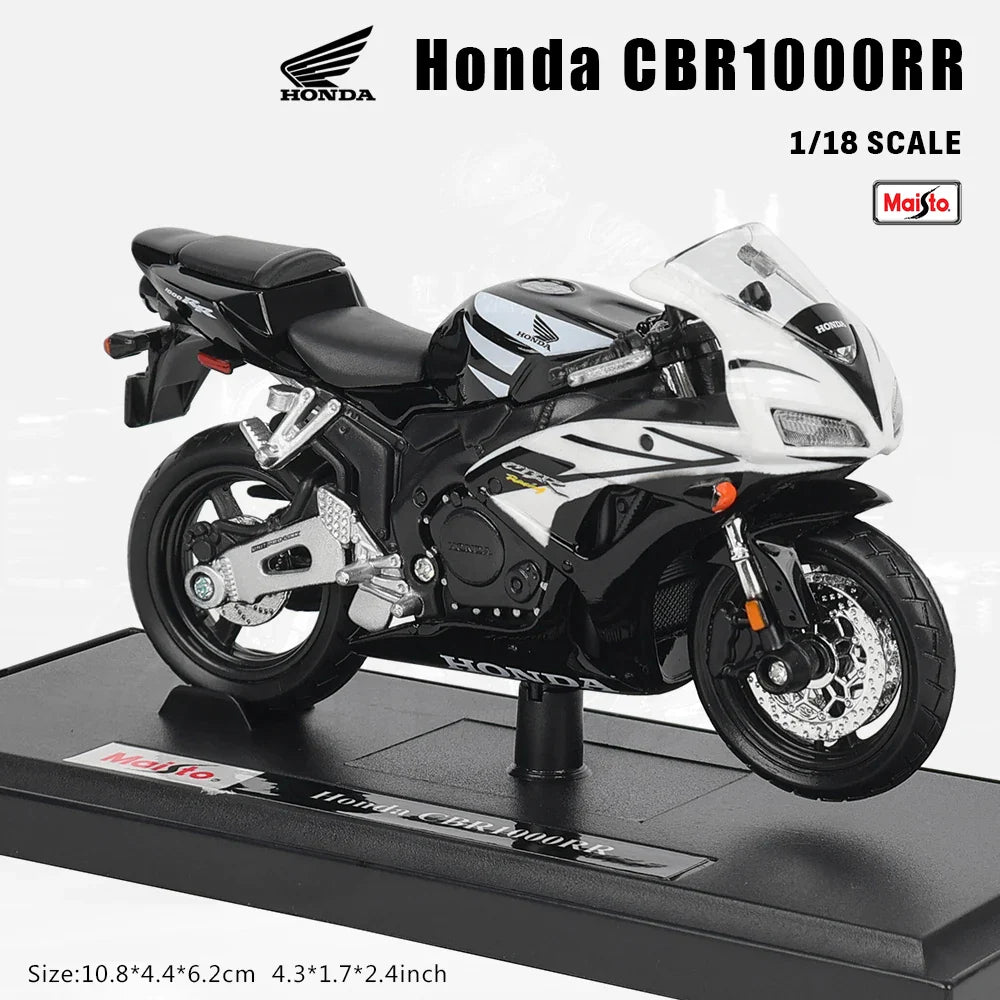 Maisto 1:18 Alloy Motorcycle Model – Yamaha MT-07/MT-10, Ducati, Kawasaki, KTM, Suzuki, BMW
