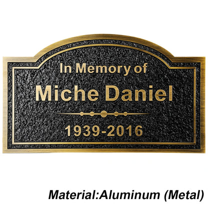 Personalized Memorial Plaque – Custom Engraved Grave Marker for Loved Ones or Pets (Dog & Cat), Remembrance Plaques