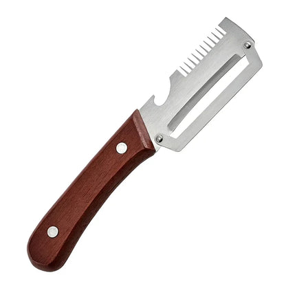 3-in-1 Multifunctional Stainless Steel Peeler – Vegetable & Fruit Slicer Tool with Bottle Opener, Durable Kitchen Gadget