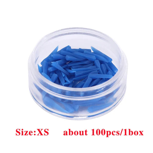 100pcs Disposable Dental Wedges – Plastic Arc Concave Diastema Wedges with Circular Hole for Dentist Use