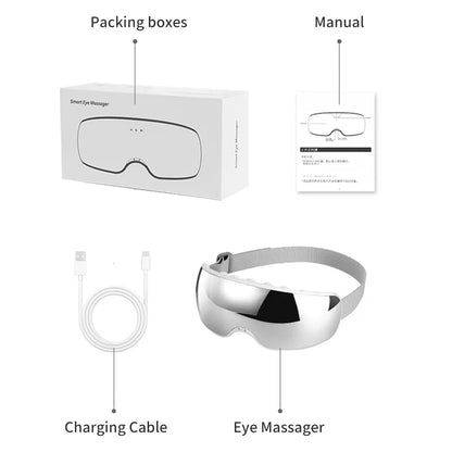 Eye Massager with Acupoint Vibration & Hot Compress | Bluetooth Music Eye Care Device