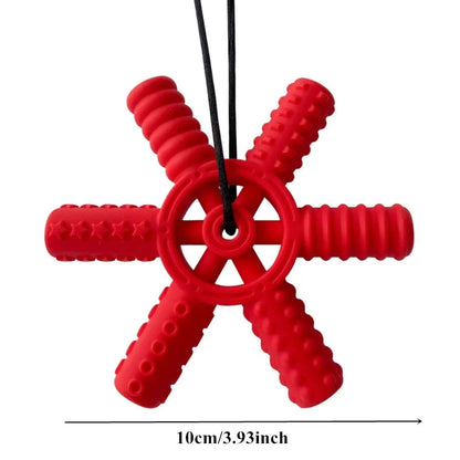 BPA-Free Silicone Baby Teether – Cartoon Sensory Chew Pendant Necklace for Newborns, Autism & ADHD Teething Care