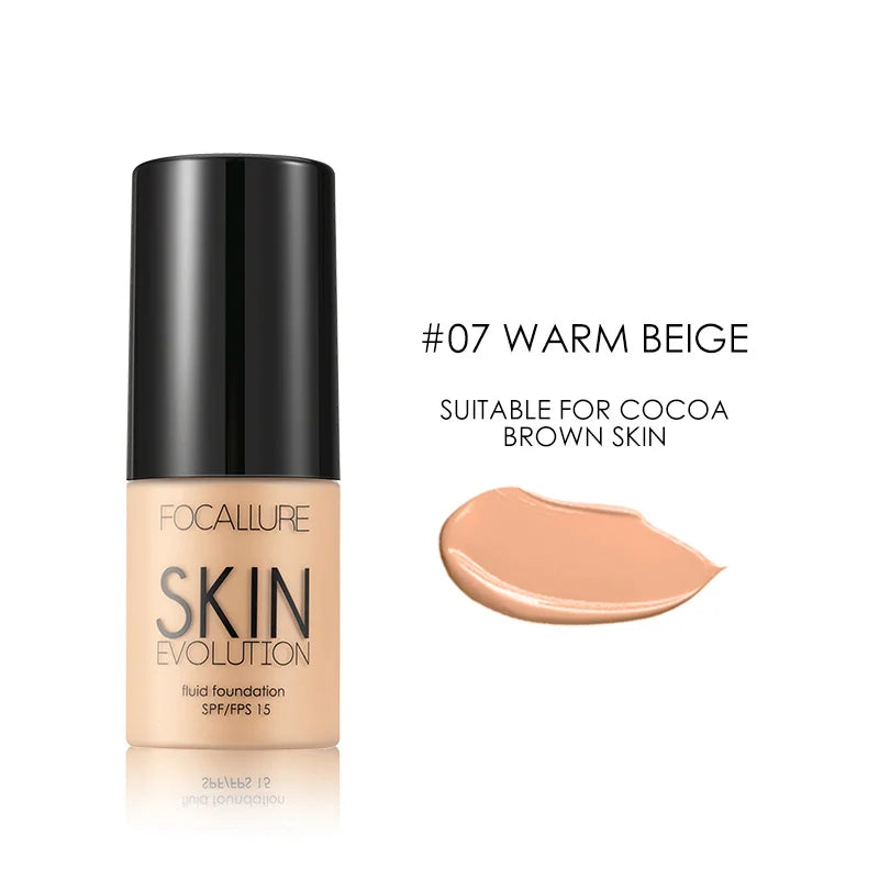Focallure Liquid Foundation Cream — Full Coverage, Oil-Control Moisturizing Base & Concealer for Women