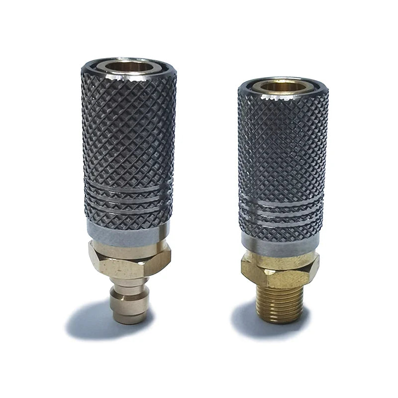 Extended Air HPA Quick Release Adapter Socket – 1/8 BSPP (G1/8) 8mm Male Nipple for Fast Disconnect   2/2