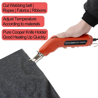 Electric Fabric Cutter Kit – Hot Knife for Ribbon, Webbing, Belt, Cloth, and Rope Cutting