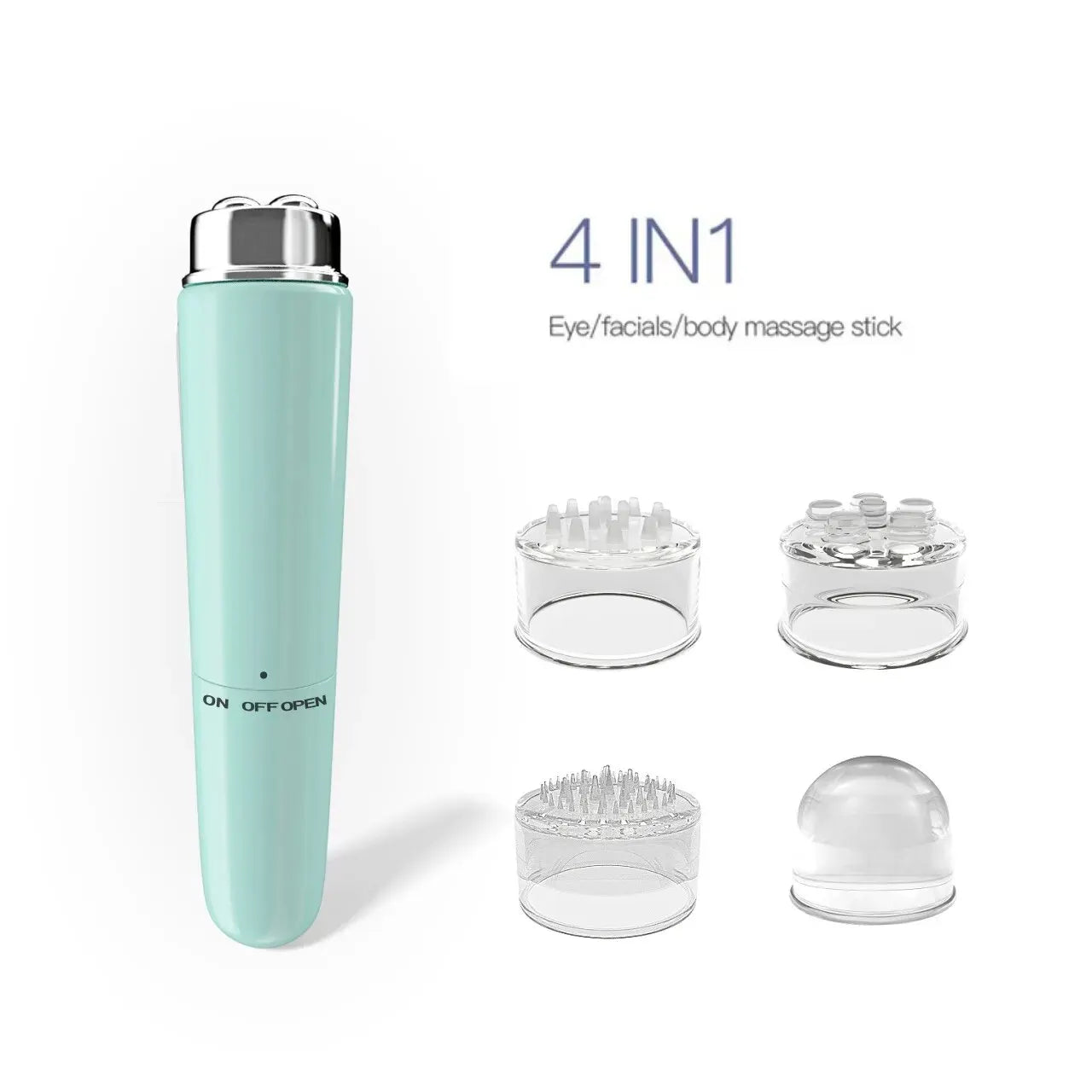 4-in-1 Electric Eye Massager – Micro Vibration Facial Device for Dark Circles, Puffiness & Eye Bag Relief