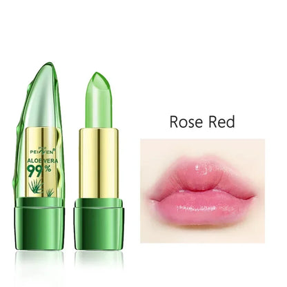 Spring Aloe Vera Moisturizing Lipstick – Long-Lasting Nourishing Temperature-Change Lip Balm & Gloss