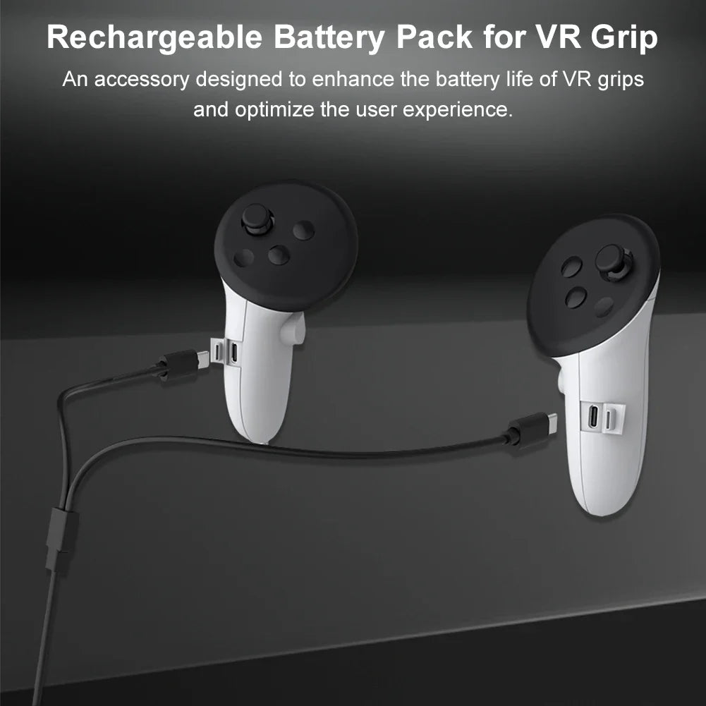 TY-5807 VR Controller Battery Pack – Rechargeable Right & Left Battery Covers for Meta Quest 3S/3 VR Controllers