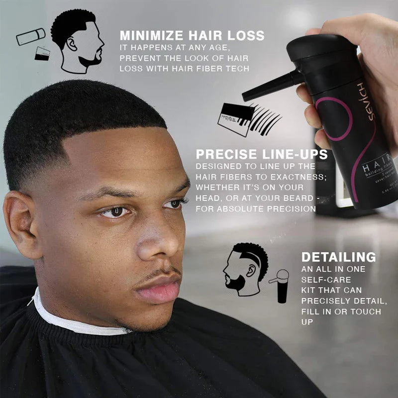 SEVICH Hair Building Fiber Set – Hair Loss Concealer for Sparse or Bald Spots with Keratin Fiber Powder Applicator