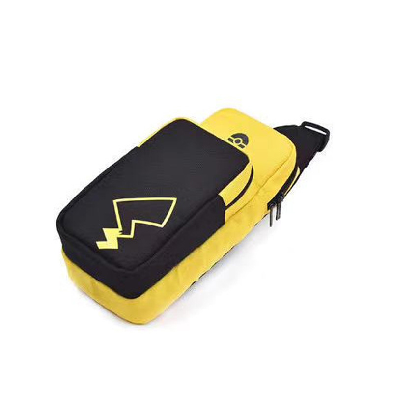 Pokemon Pikachu Crossbody Storage Bag – Travel Case for Nintendo Switch OLED, Lite, Dock & Game Console Carry Pouch