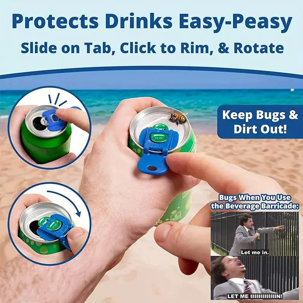 Multi-Colored Beverage Can Opener with Protective Lid – 1/3/6/12pcs Set, Easy On/Off, Perfect for Parties, BBQs, and Beach