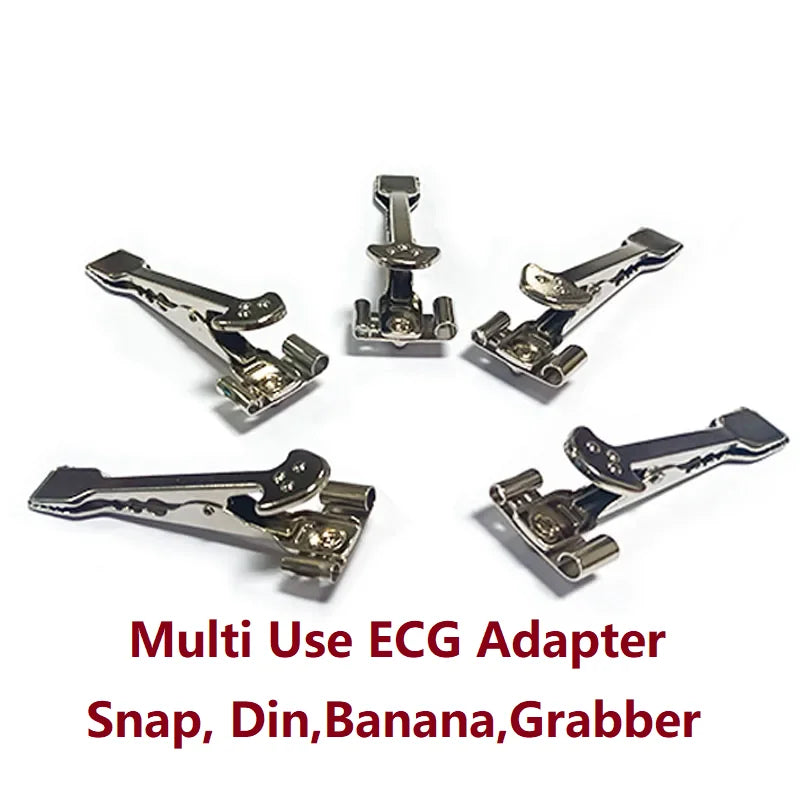 Multi-Function Veterinary ECG Clips — EKG Electrodes for Animals with DIN 3.0, Banana 4.0, or Snap 4.0 Cable Compatibility