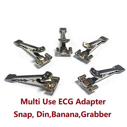 Multi-Function Veterinary ECG Clips — EKG Electrodes for Animals with DIN 3.0, Banana 4.0, or Snap 4.0 Cable Compatibility