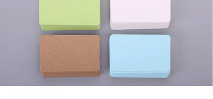 50pcs Kraft Paper Cards – Blank Business, Thank You, Message, Writing, Label, Bookmark & Learning Cards Box