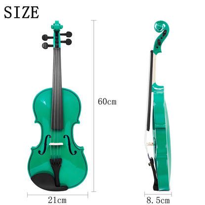 IRIN V-10 Acoustic Violin - Solid Wood Beginner Fiddle with Case, Bow & Accessories for Student Musicians