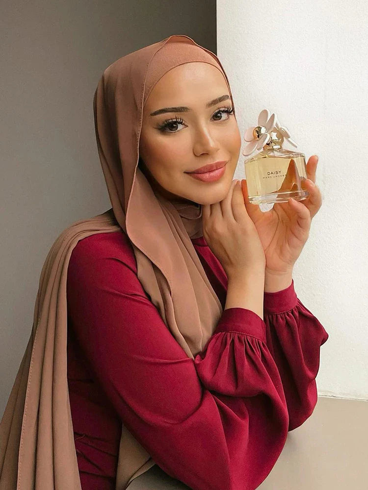 Premium Chiffon Hijab Scarf for Women: Turban Veil Shawl - Muslim Hijabs, Accessory for Veils - Ramadan Collection