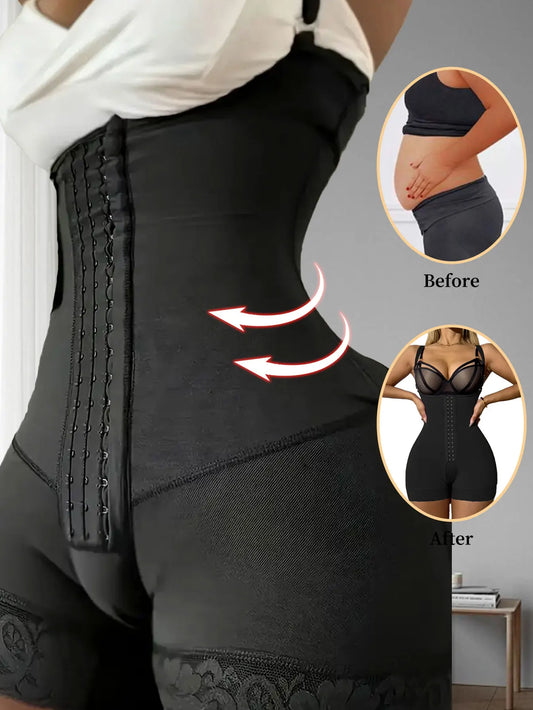 Women’s Postpartum Compression Shapewear Girdle – High Support Body Shaper, Slimming Waist Control & Push-Up Bodysuit for Recovery & Everyday Wear