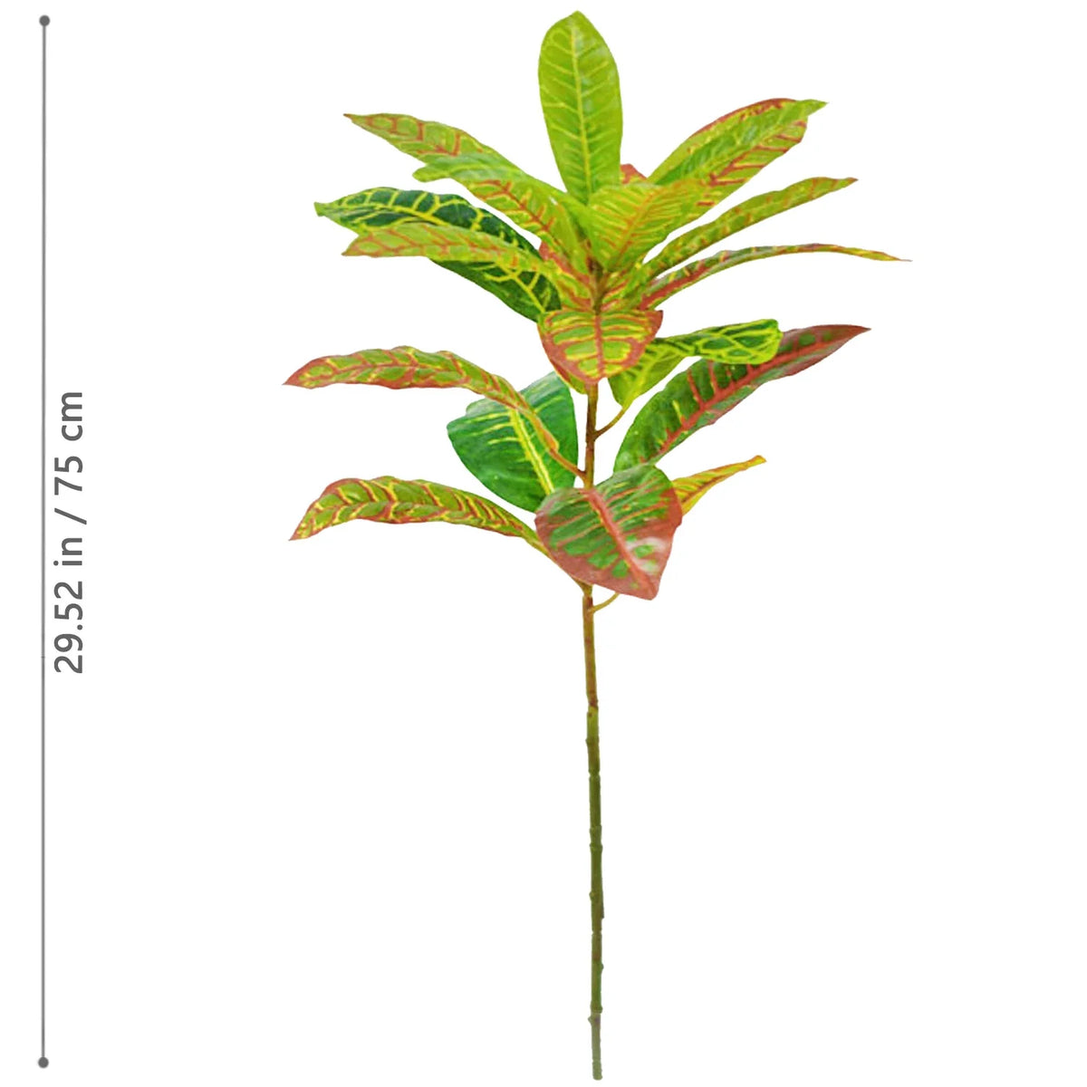 32–120cm Artificial Banyan Tree Branch – Tropical Fake Plant with Red Leaves for Home, Garden & Indoor Decorative Display