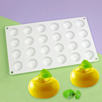 7-Option Flat Round Silicone Cake Molds — DIY Mousse, Chocolate, Dessert, Pudding & Jelly Baking Tools