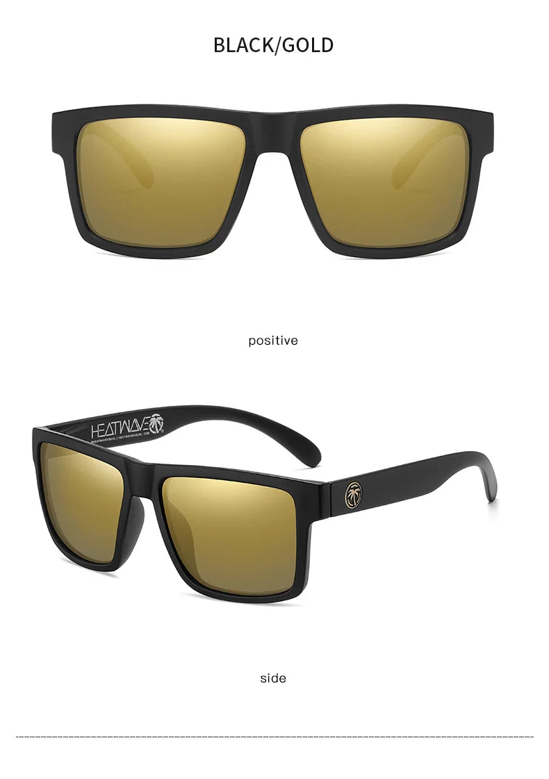 2024 New Heat Wave Luxury Polarized Sunglasses – Square Conjoined Lens, UV400 Protection for Men & Women