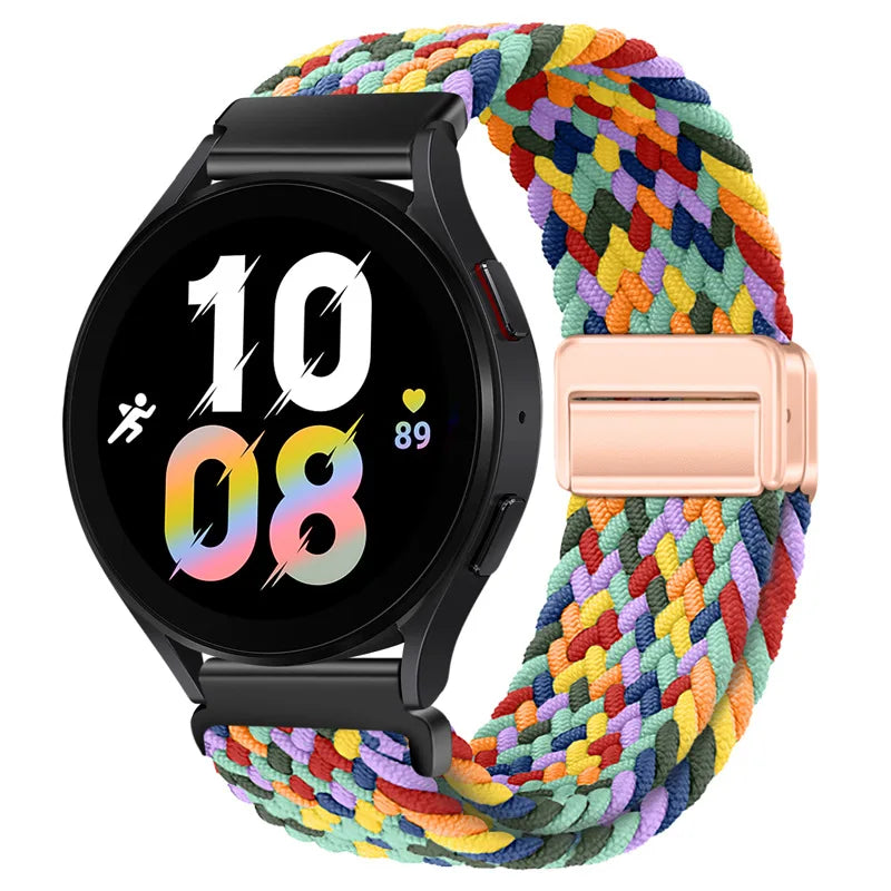 22mm Braided Nylon Watch Band – Loop Sport Strap for OnePlus Watch 3/2, OPPO Watch X/X2/4 Pro & 46mm Smartwatch Bracelet