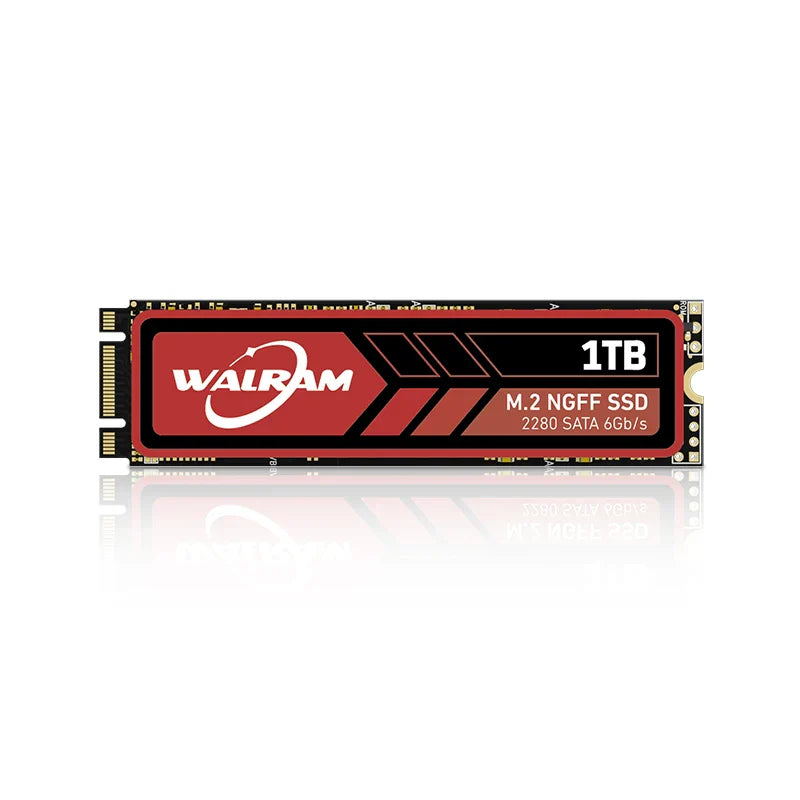 WALRAM M.2 NGFF SATA SSD — 128GB-1TB 2280 Internal Solid State Drive for PC, Desktop & Laptop