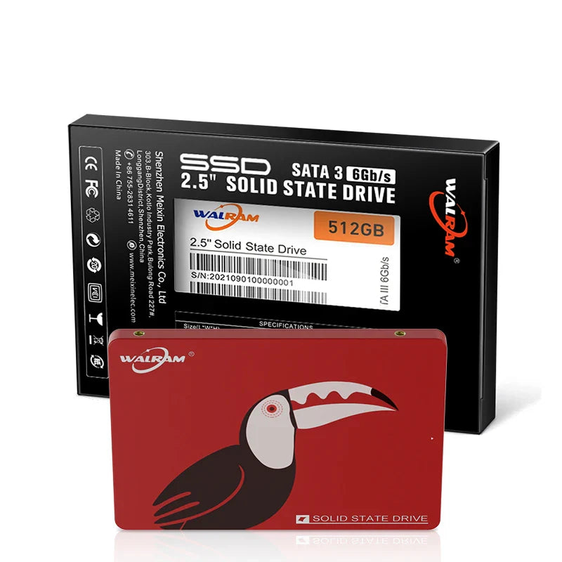 Walram SSD – 1TB, 512GB, 240GB, 256GB, 120GB, 480GB, 500GB SATA3 Solid State Drive for Desktop & Laptop