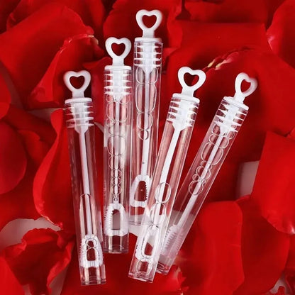 10/100Pcs Mini Heart Bubble Wands – Empty Wedding & Party Bubble Bottles, Baby Shower Favors, Kids Toys & Gifts