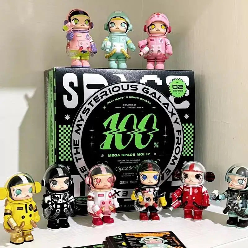 Popmart Mega Collection Space Molly 2.0 Blind Box – 100% Anniversary Replica Guess Package Collectible Figures